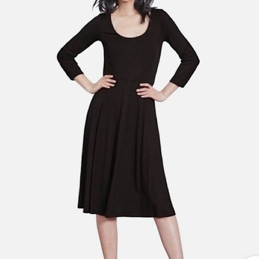 Boden Jersey Knit Dress in Black 4 - S